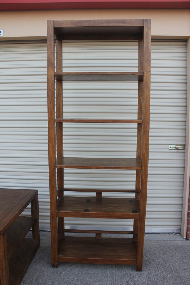 Drexel Heritage bookcase, 2 side tables, 1 corner table