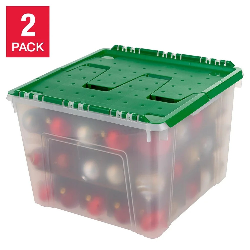 STORAGE BOX CONTAINERS BINS PLASTIC BOXES WITH LIDS STACKABLE TOTES ORNAMENT 15G