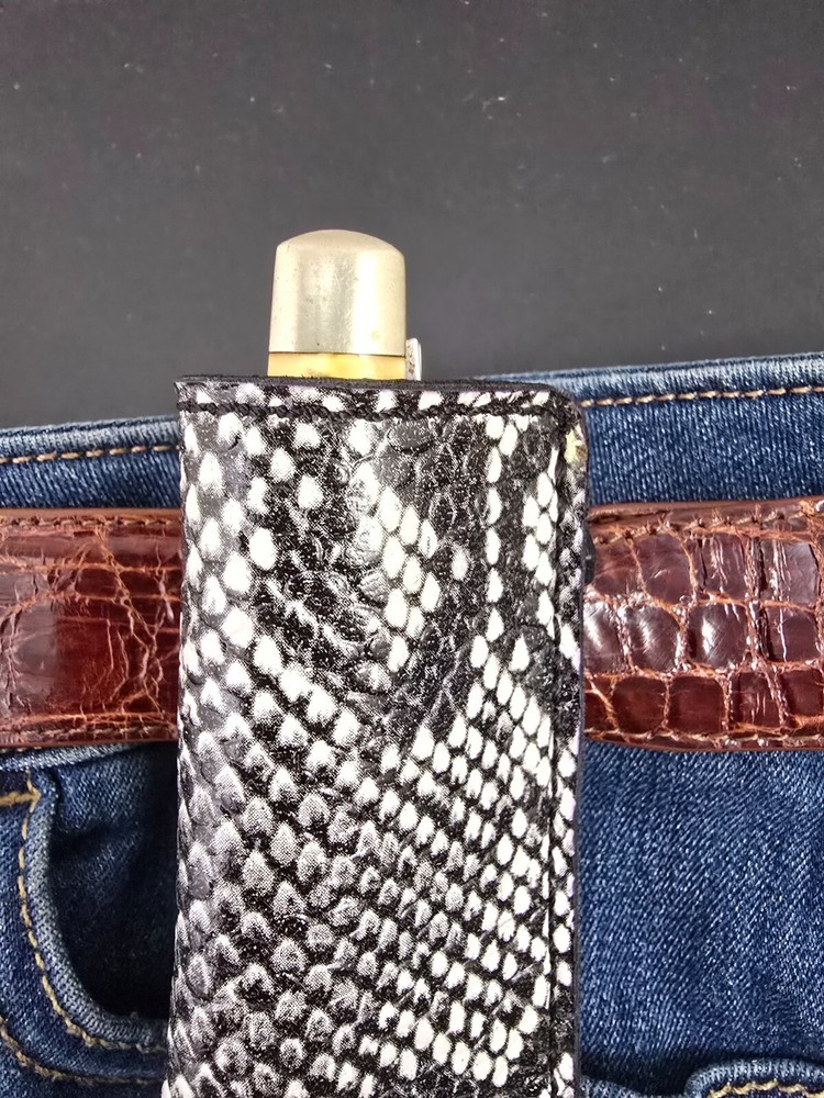 Leather Belt sheath Knife Boker Trapper CUSTOM Left pull Old Timer Case Knives