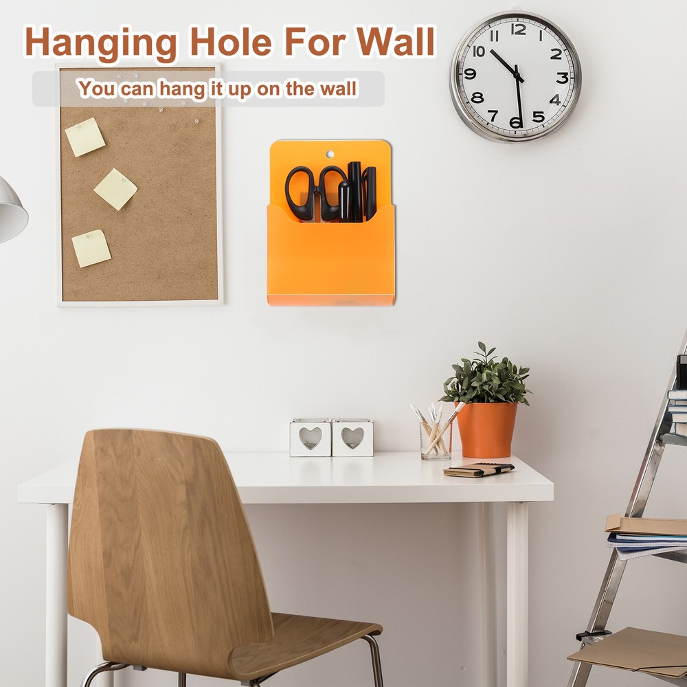 Magnetic File Holder, 2 Pack Magnetic Wall Holder Organizer File, White