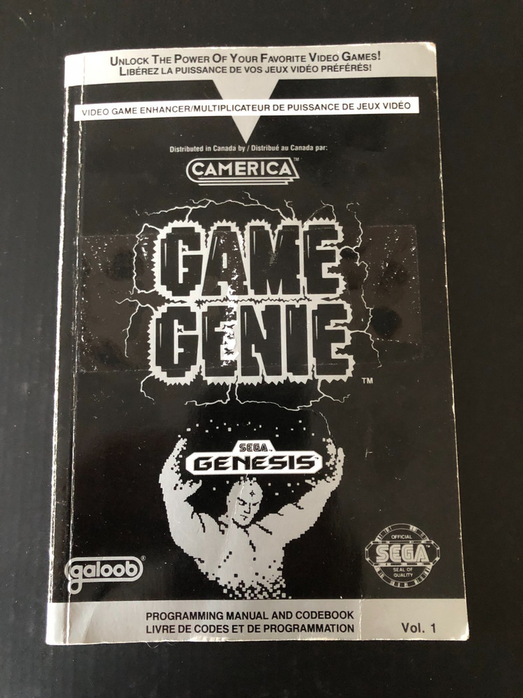 1992 Galoob Game Genie Sega Genesis Programming Manual & Codebook