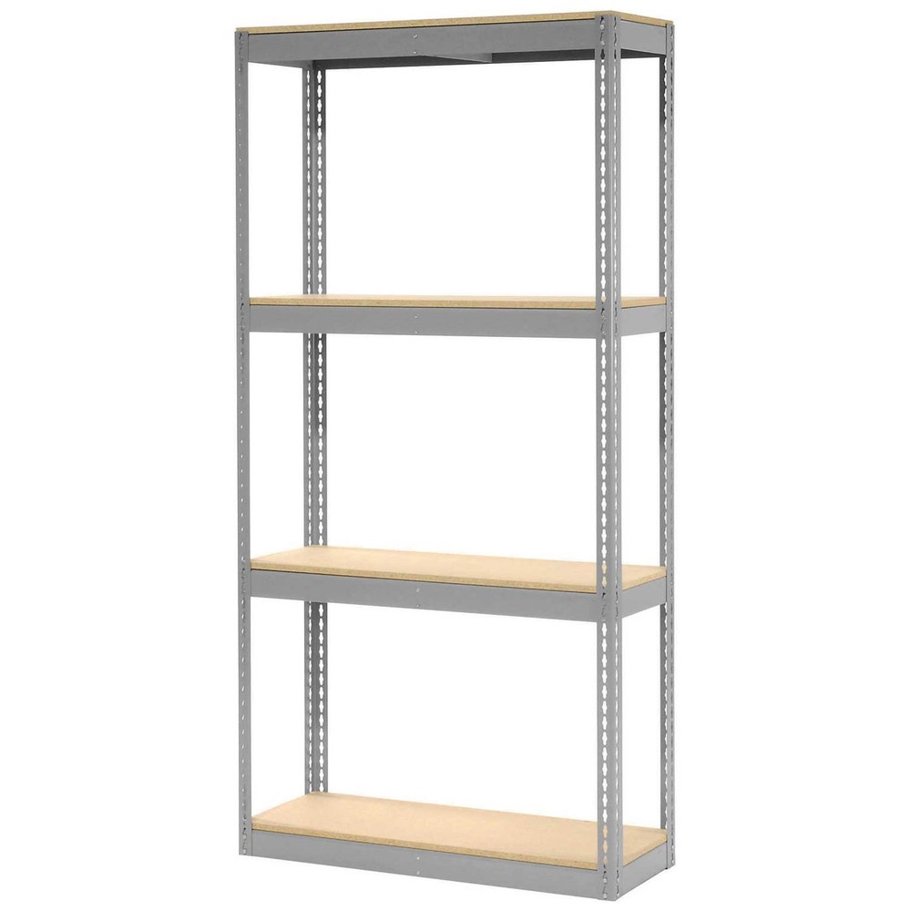 Record Storage Rack Without Boxes 42"W x 15"D x 84"H Gray