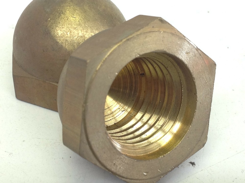Brass Cap Nuts (Solid Brass) 1"- 8 (#1864-BR)