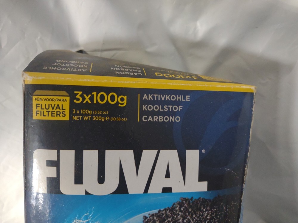 Fluval Carbon, 100 Gram, (3 Pack) , NEW, Open Box