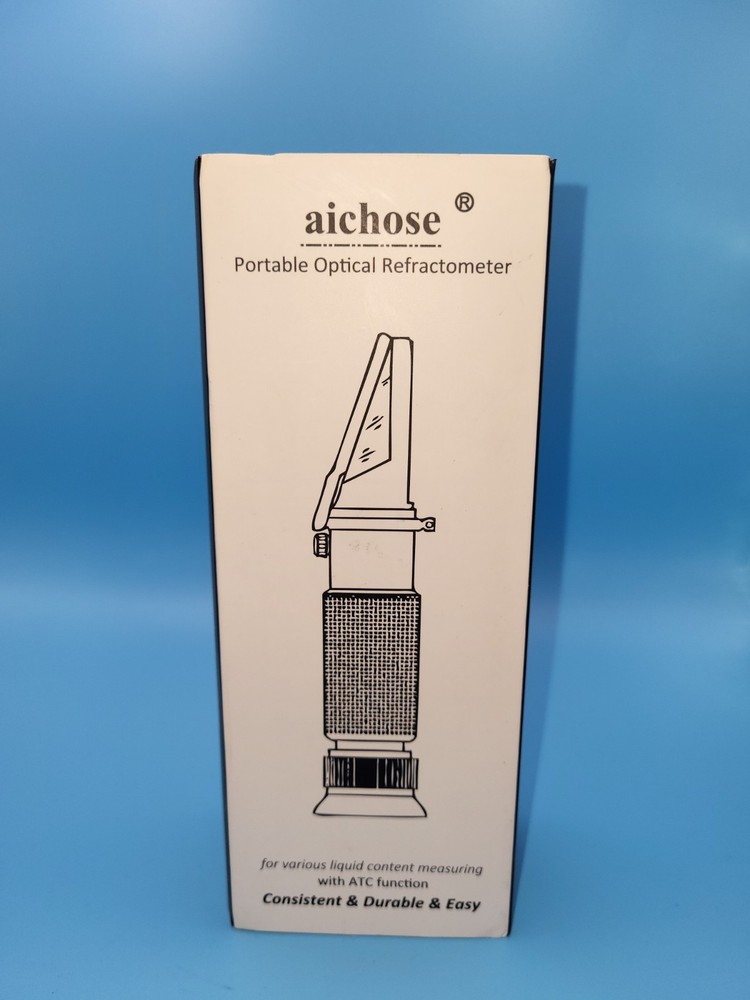 aichose Portable Optical Refreactometer with 2 suction tubes and a screw driver