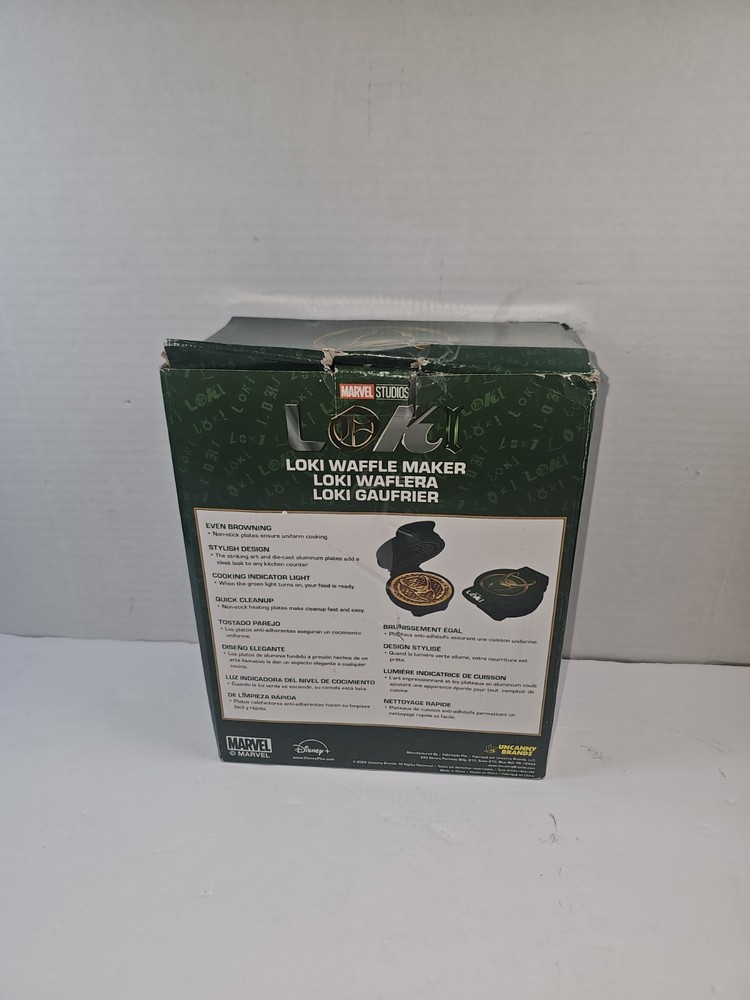 Uncanny Brands Marvel Studios Loki Waffle Maker Green Easy Clean