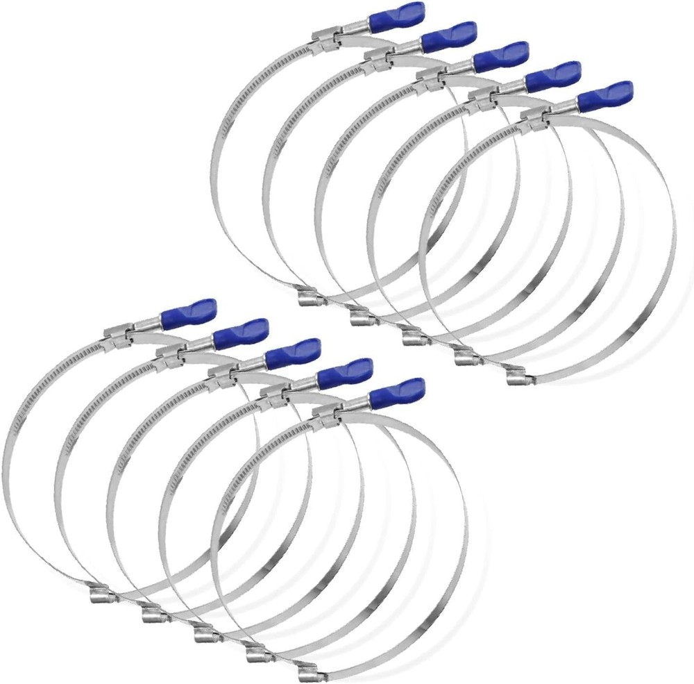 POWERTEC 4" Right Hand Keyed Bridge Hose Clamps | 10-Pack