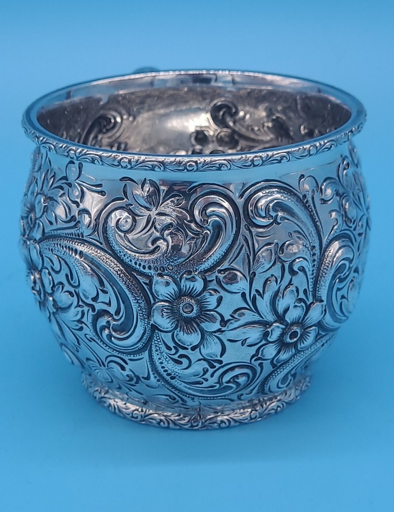 Dominick and Haff Repousse Sterling Silver Mug CA. 1894