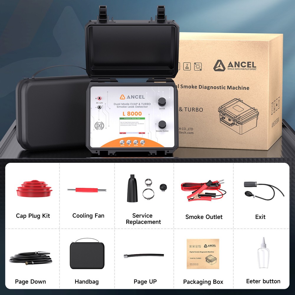 Car Leak Detector Dual Mode Leak Diagnostic Tool for EVAP & Turbo System Testing