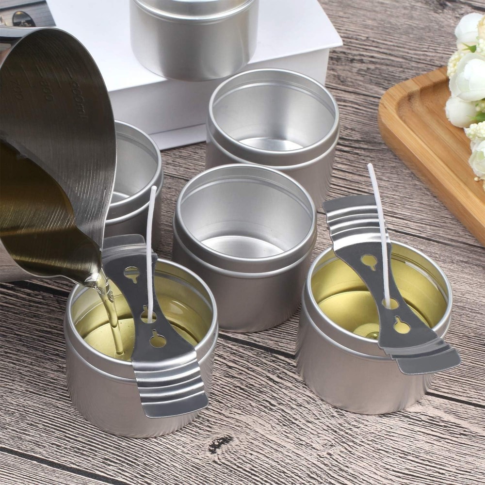 Versatile 18 Pack Lightweight Aluminum Candle Containers for DIY Projects