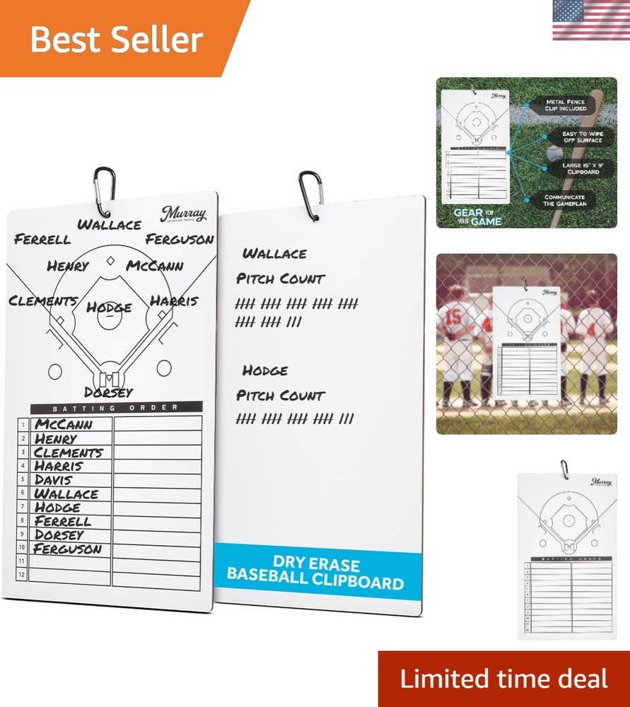 Clear Communication Double-Sided Whiteboard Clipboard for Coaches and Trainers