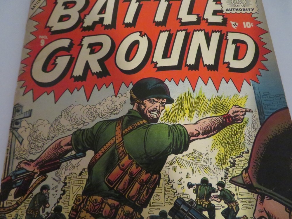 Official Mag Corp Comics Code Battle Ground #9 1956 Comic Book VG- 3.5