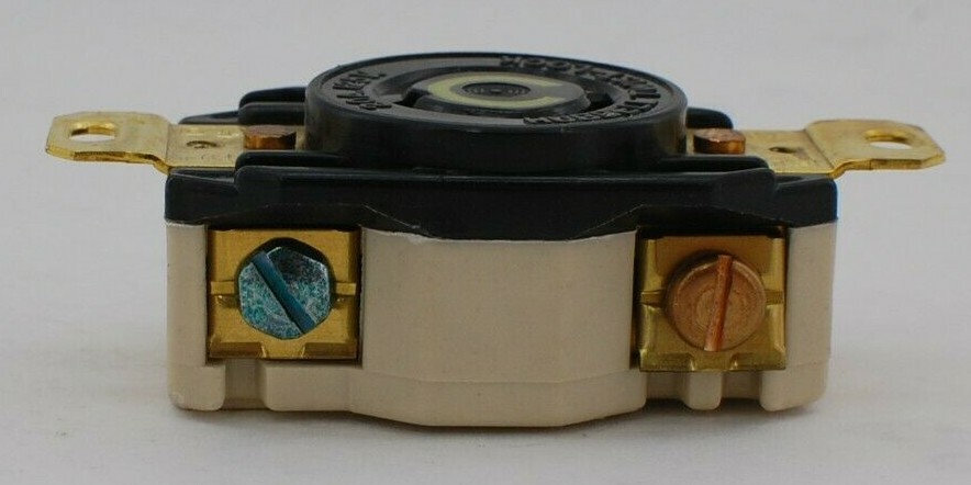 Hubbell L5-20 Black Locking Receptacle