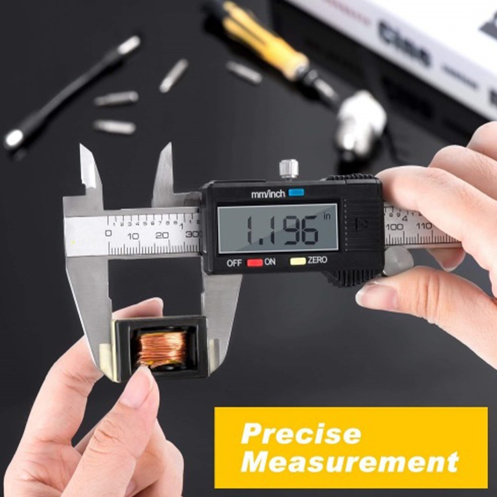 6" Digital Vernier Caliper Micrometer Measuring Tool Depth Ruler Stainless Steel