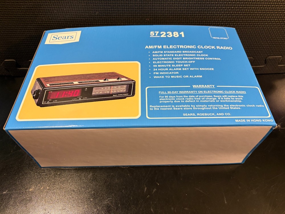 Sears Com Trek Alarm Clock  - Empty custom design display box
