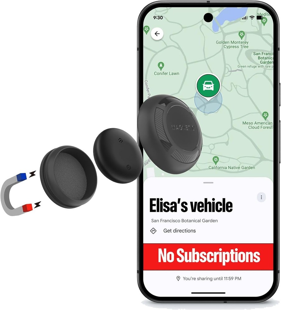 Magnetic Hidden GPS Tracker for Vehicles – Android Only, Long Bat