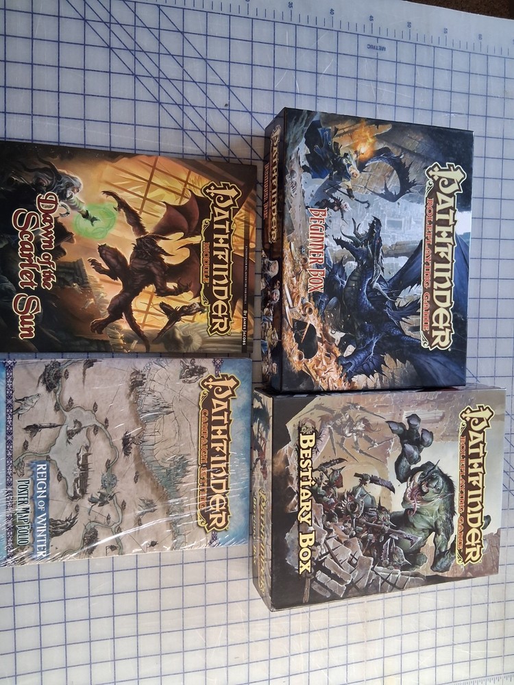 Pathfinder RPG Boxed Set & Pawn Collection – Beginner Box + Bestiary Box + Maps