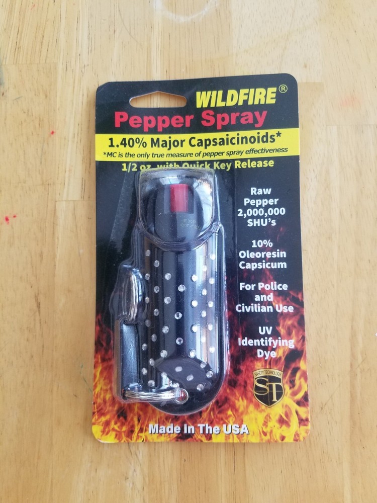 1/2 Oz Pepper Spray with quick key release.