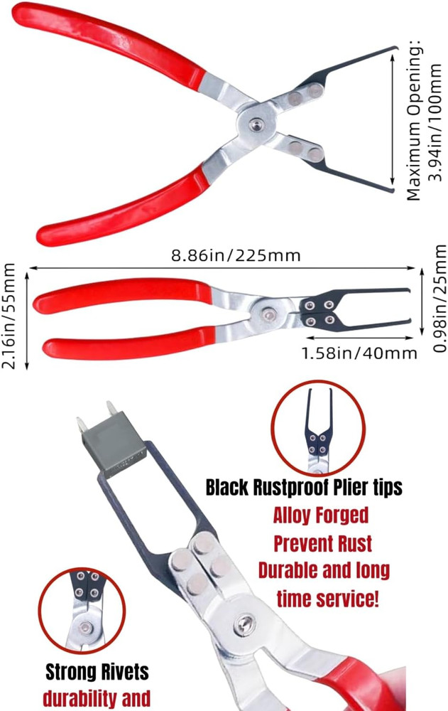 Relay Puller Pliers, 4-Pack Relay Fuse Puller Tools, Relay FMM Fuses Puller Auto