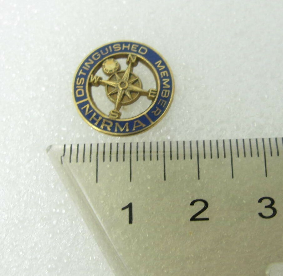 Distinguished Member NHRMA Lapel Pin (A686)
