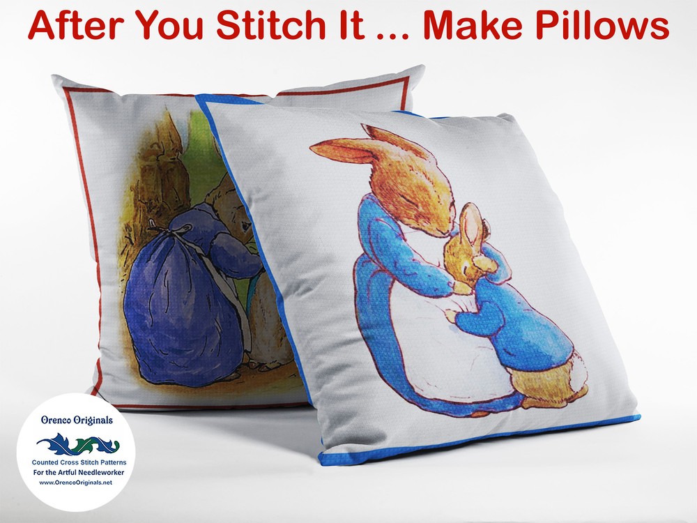 Beatrix Potter Hunca Munca Babies Counted Cross Stitch Chart Pattern