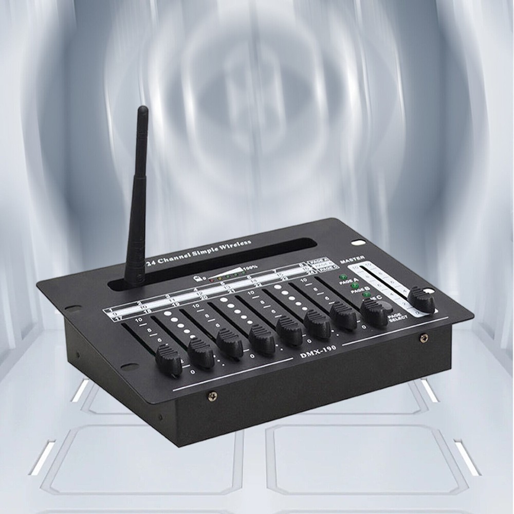 wireless 24 channel 2.4G dmx 512 controller battery console for dj stage light