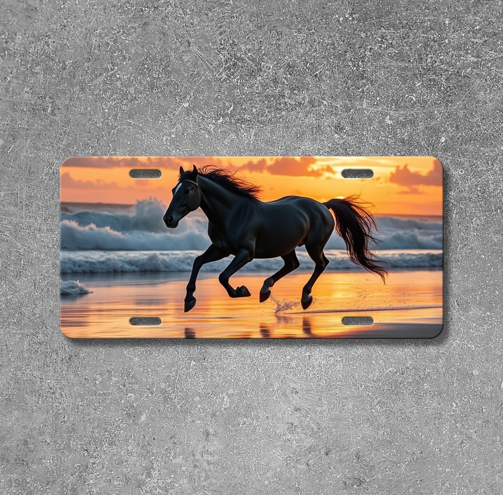 Mustang Horse License Plate Personalized Dynamic Horse Image Gift Idea