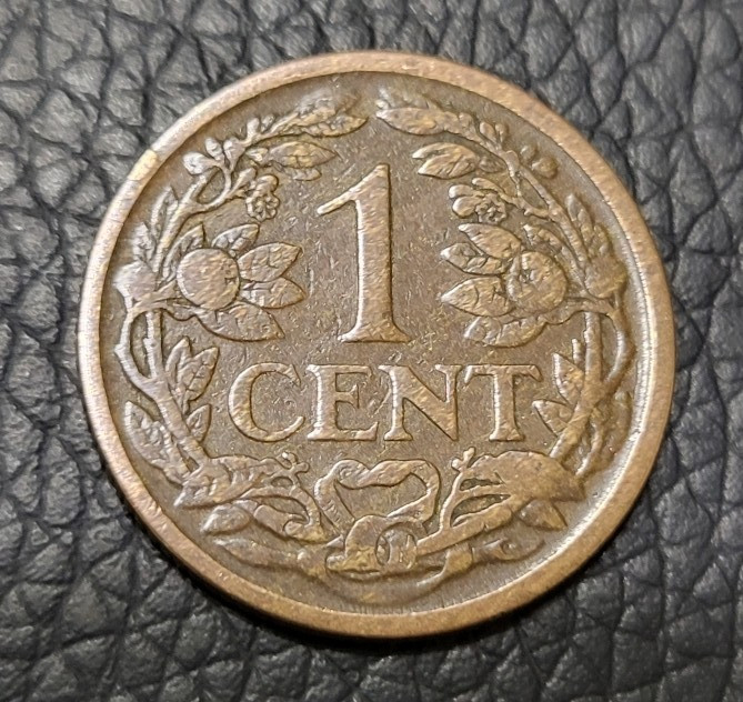 1917 Netherlands 1 Cent Coin