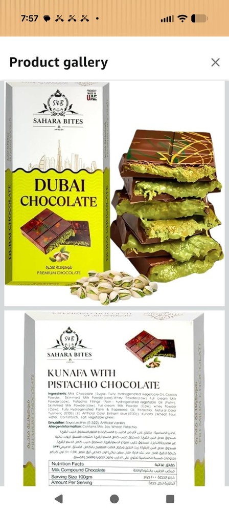 Real Dubai chocolate authentic made in UAE