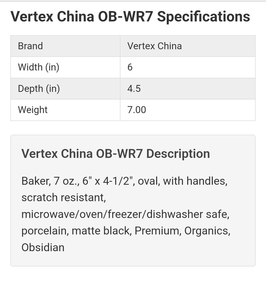 Restaurant Plateware Vertex Ob-wr7