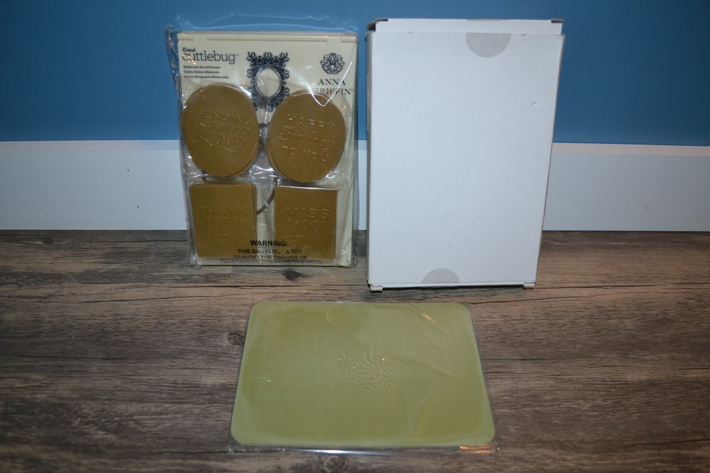 CRICUT CUTTLEBUG ANNA GRIFFIN ELABORATE SCROLL EMBOSSING FRAME FOLDERS SENTIMENT