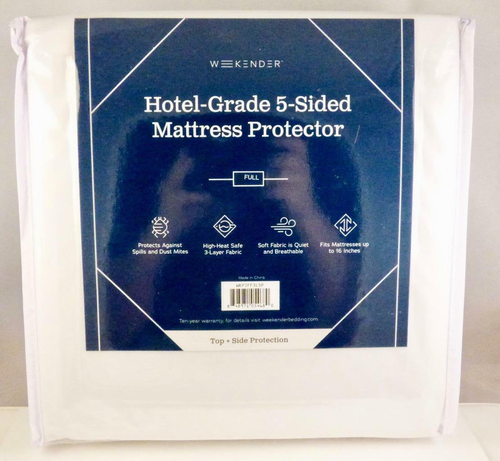 WEEKENDER Hotel-Grade 5-Sided Mattress Protector-Size FULL