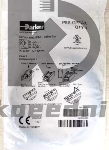 1PCS New PARKER P8S-GPFAX Sensor Actuator