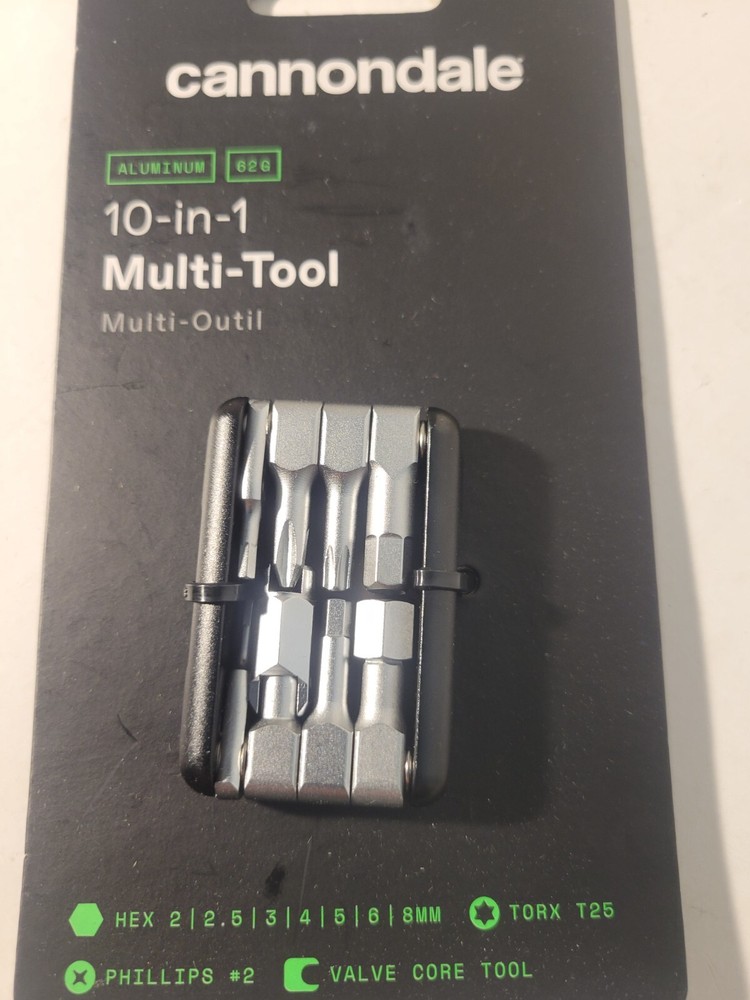 Cannondale 10-in-1 Mini Multi-Tool Hex Torx Phillips + Valve Tool CP9301U10OS