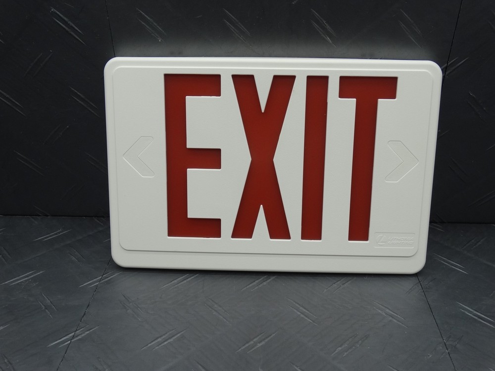 Lighted Exit Sign LED 12in x 8in Lighting White Replacement 1005 190 230