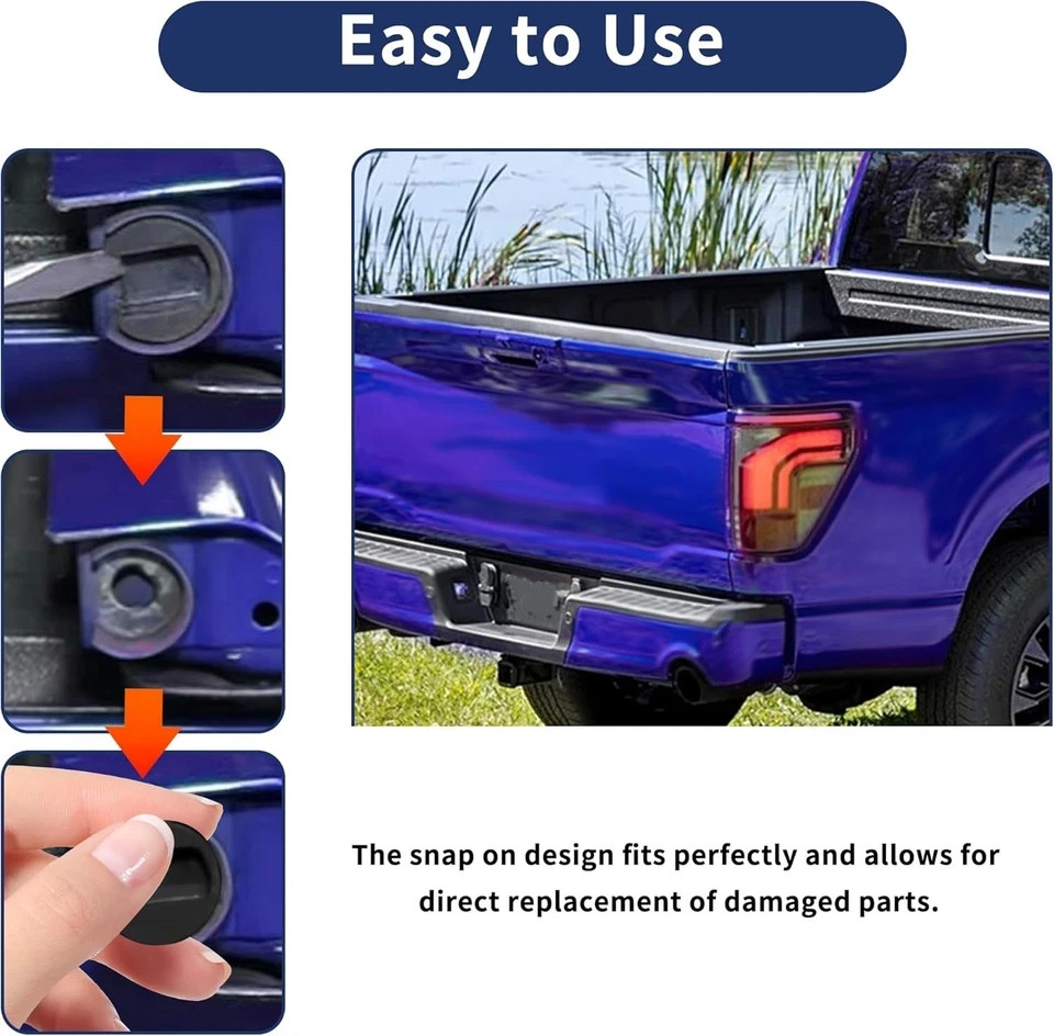 4PCS Tailgate Bushing Kit for Car Hinges Pivot, OEM#55274936AC, 3 Specs Accessor