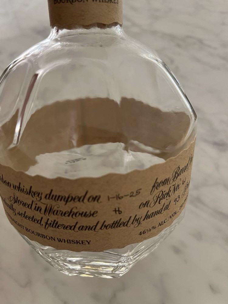 Blanton’s Single Barrel 750ml EMPTY bottle With “S”Stopper And Tag
