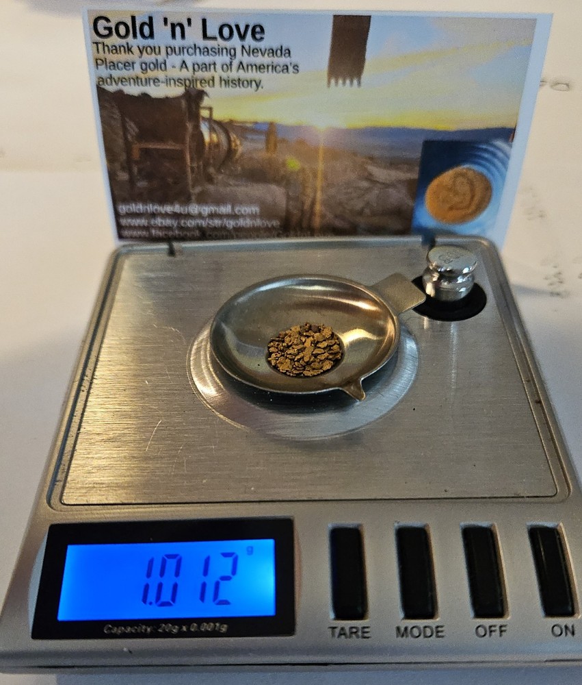 1.0g of Tiny 21k gold flecks