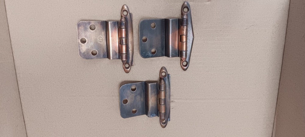 Antique 3/8 " Off Set Door hinges Copper Flashed