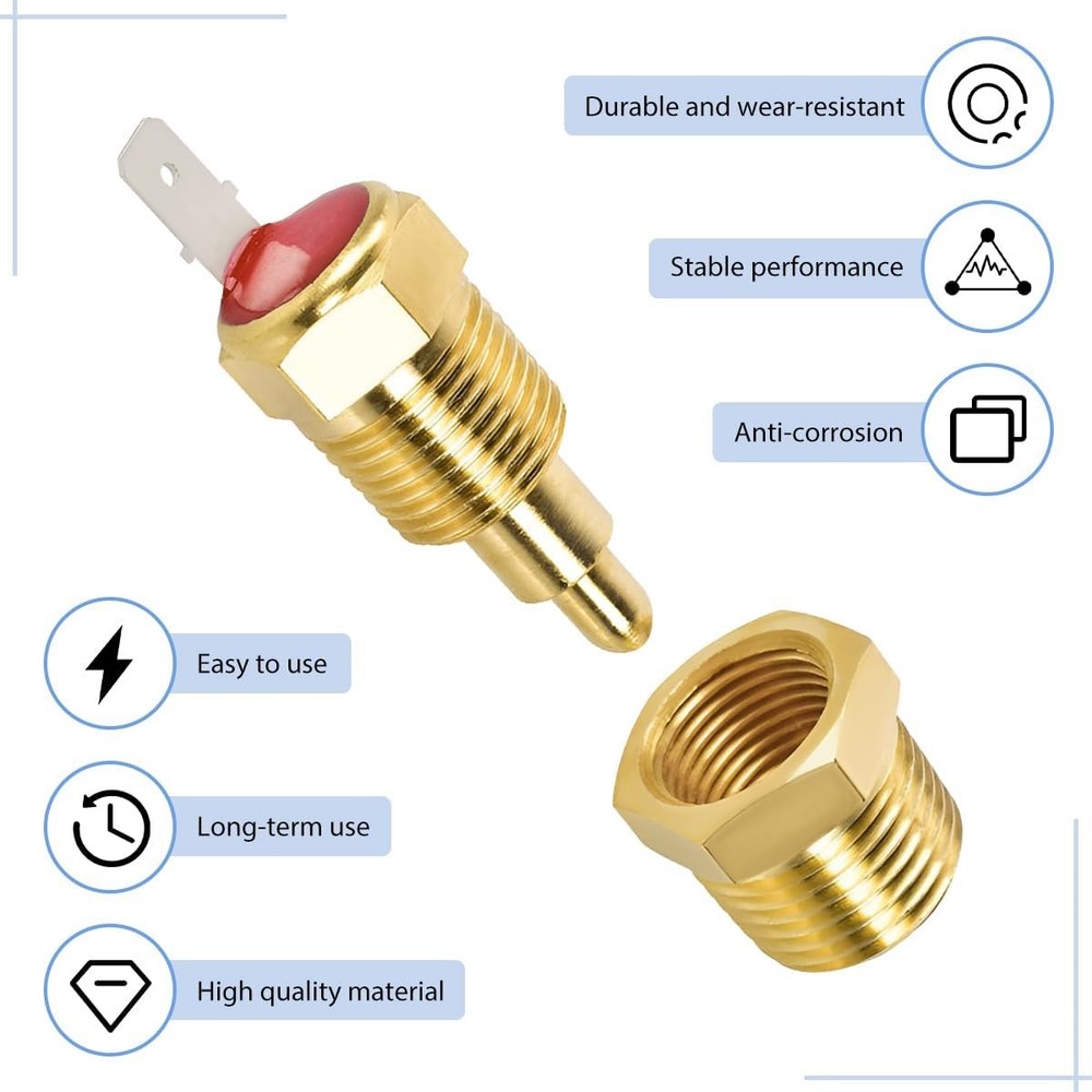 Fan Thermostat Temperature Switch, 185'F to 175'F Engine Cooling Fan Switch with
