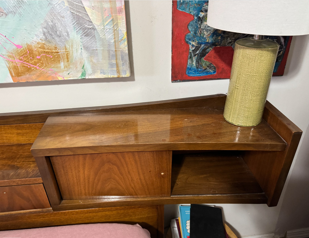 Mid-Century Full Size Headboard *flawed gem*