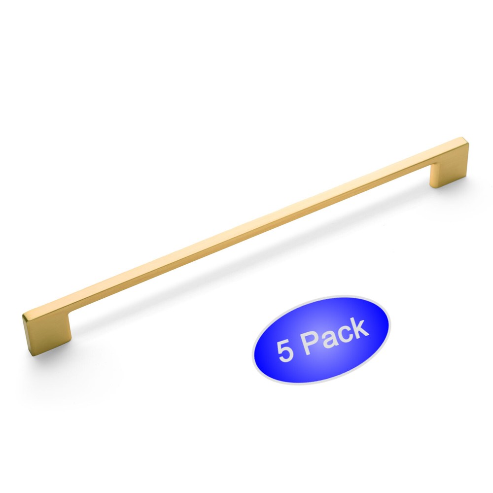 *5 Pack* Cosmas Cabinet Hardware Brushed Gold Modern Handle Pull #11244-256BG