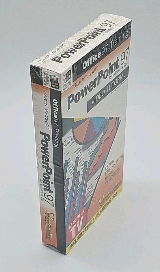 Viagrafix Training PowerPoint 97 & Windows 95 VHS Video Tutorial + Floppy NEW