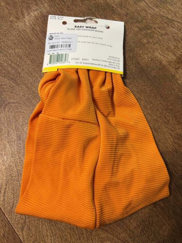 Cantu Texture Fabric Wrap Orange 1pc New