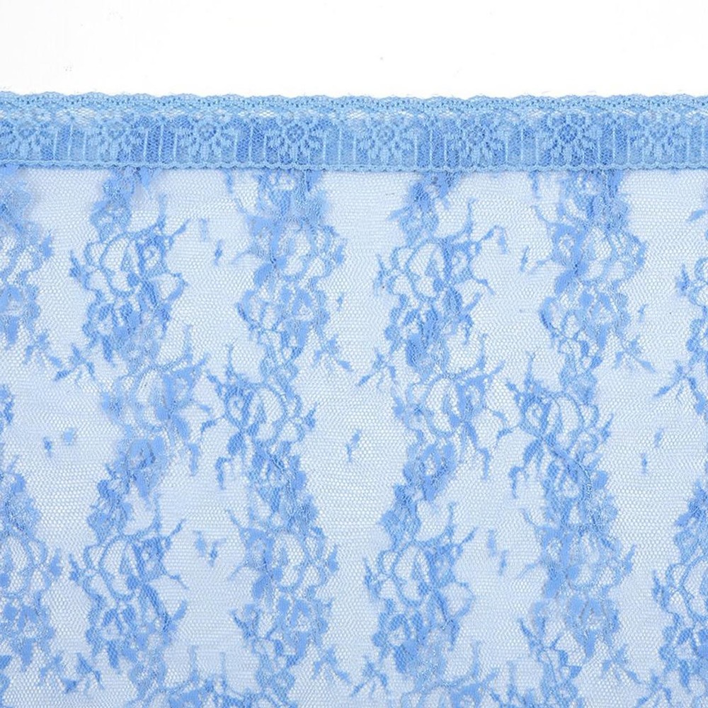 Infinity Chapel Veil - Light Blue Pack of 2 Features Loop Design with Lace Trim