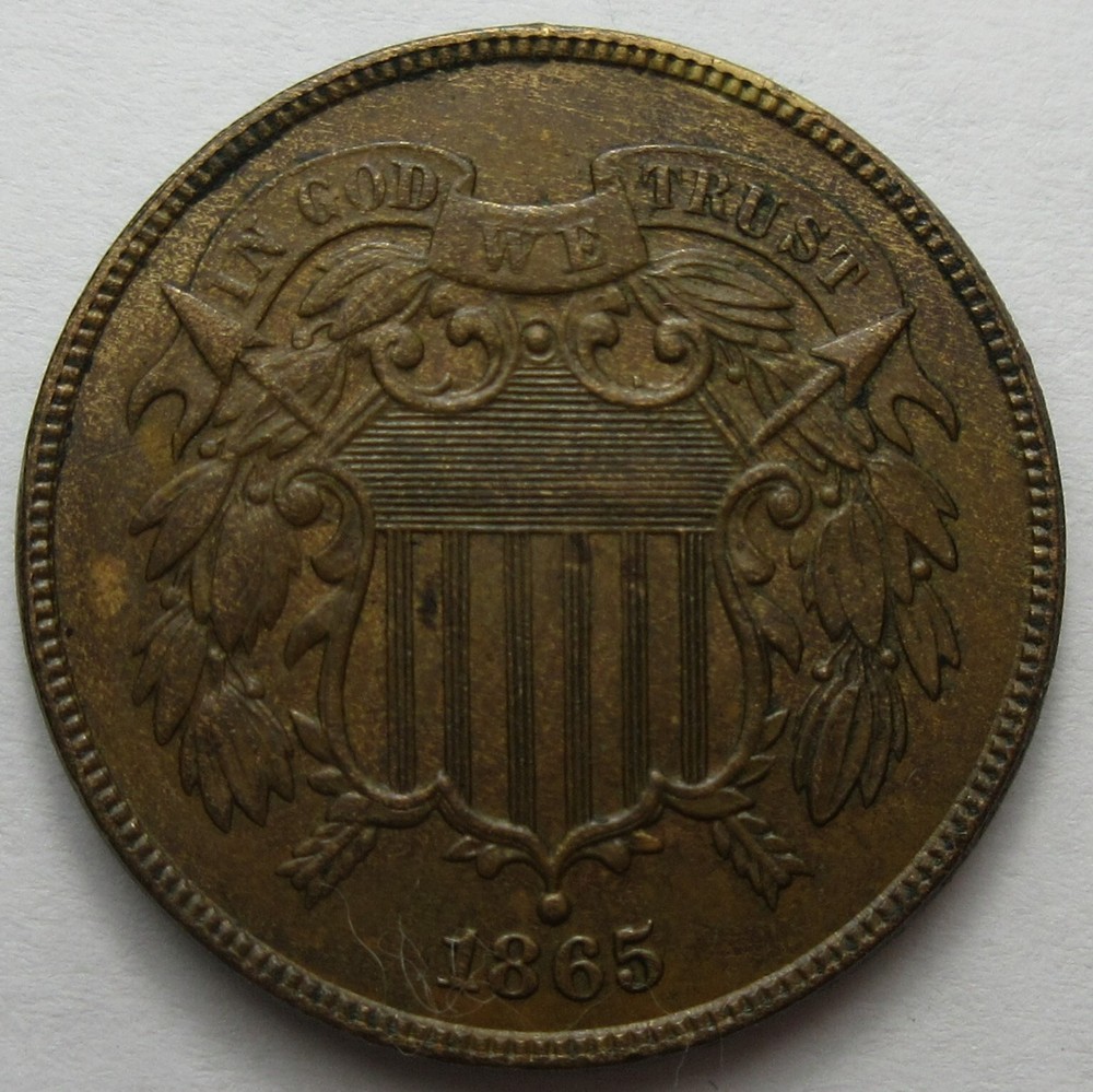 1865 Two Cent -UNC- (#1211x)