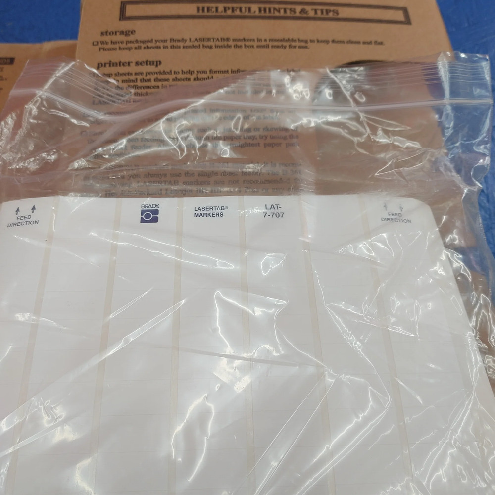 B-707 Rough Surface Polyester, Matte Finish White Lasertab Laser Printable Label