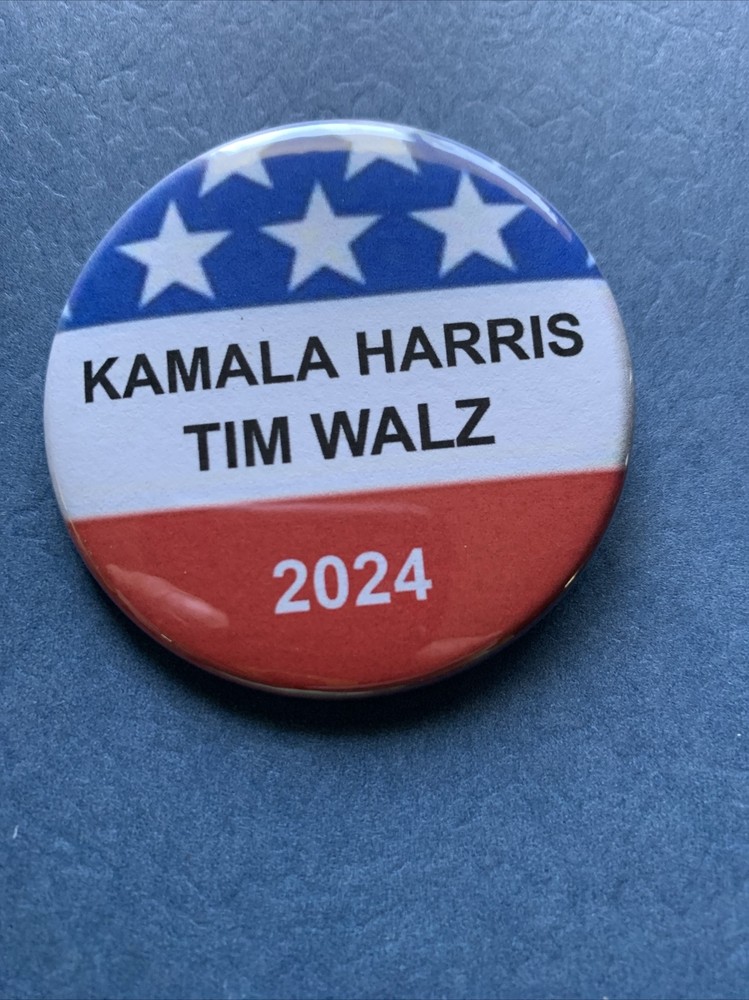 2024 Kamala Harris Tim Walz Political Campaign Pinback Button
