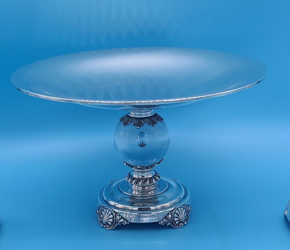 QUAKER SILVER CO. STIRLING CASTLE STERLING SILVER TABLE GARNITURE