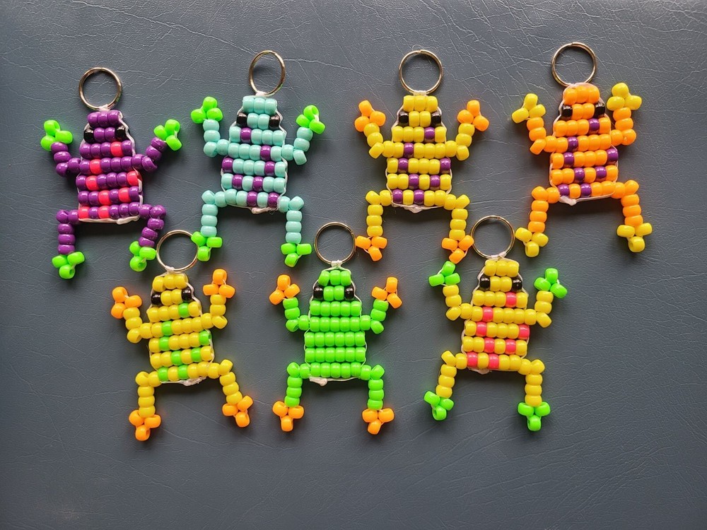 Handmade Pony Bead Keychain Creations